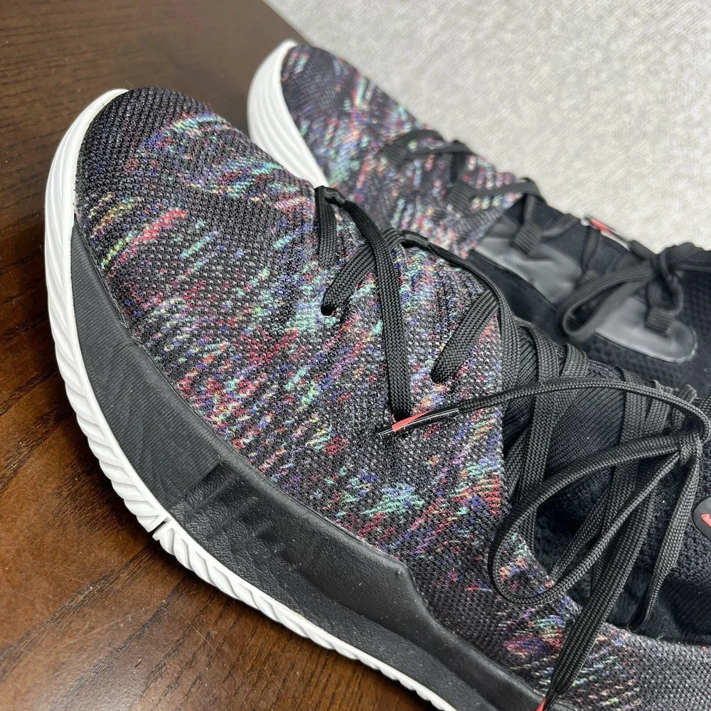 Under Armour Curry 5 Tokyo‎ Night Shoes Men's Size 8 Black Multicolor Sneakers